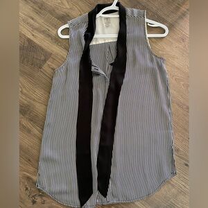 Tristan sleeveless top, XS, black&white, office clothes